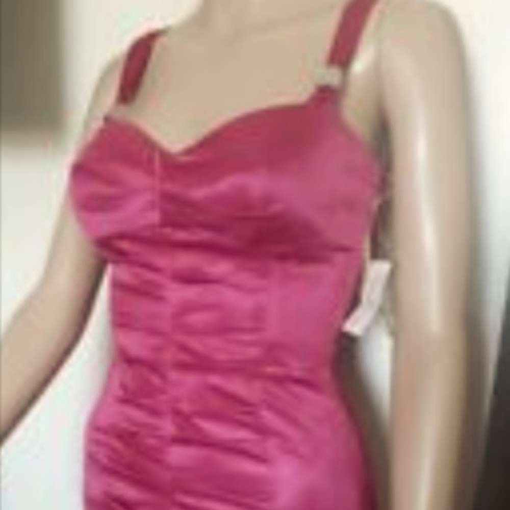 Pink sateen party dress
